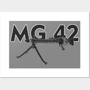 German MG-42 machine gun Posters and Art